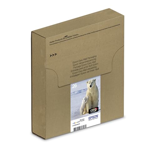 Epson 26 Polar Bear Photo Black Genuine, Claria Premium Ink Cartridge, Standard Capacity