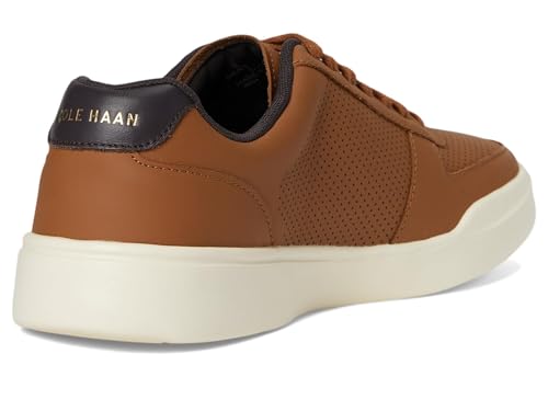 Cole Haan mens Grand Crosscourt Modern Perforated Sneaker, British Tan Leather/Ivory, 9.5 US
