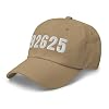 Zip Code 92625 Hat Corona Del Mar California CA Dad Cap Embroidered Dad Hat Baseball Cap with Adjustable Buckle Strap Khaki #2