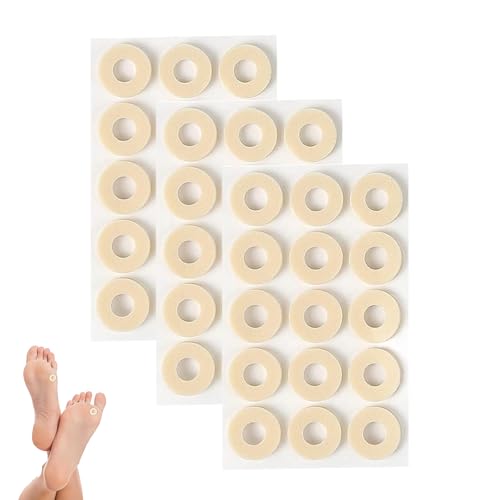 60 cojines de maíz, tiritas de maíz para la parte inferior de los pies, almohadillas autoadhesivas de espuma de látex suave, antifricción, reducen el dolor de pies y talones, para dedos de los pies y