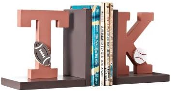 Wood Sports Bookends for Boys - Sports Baby Boy Nursery Decorative Bookends (T&K)
