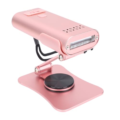 JTLB 6W Aluminum Alloy 3 Gears LED Hair Extension Light Nail Art Lash Extension Gel Curing Lamp Aluminum Alloy with 3000mAh Battery for Convenient Use (Rose Gold)