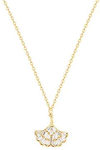 Preisvergleich Produktbild FACAIBA Halskette Halskette Fächerförmiger Anhänger Halskette Schlüsselbein Halskette Frauen