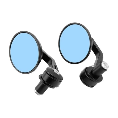 Retrovisor moto universal redondo azul para mejorar visibilidad en manillares de 7/8