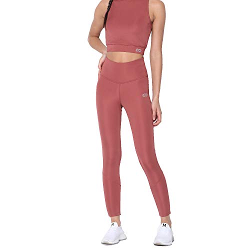 Image of Silvertraq Women's Slim Fit Polyester Blend Leggings (W101$P Light Pink XS)