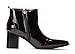 Santimon Men's Dress Casual Cowboy Chelsea Boots - Patent Leather Mid-Calf Dress Western Boots with Side Zipper for Disoc, Party & Motorcycle Black 10 US