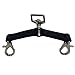 ALLZSMOOTHLY Double Buckle Swivel Lunging Chin Strap, Lunging Strap for Horse Lunge Line，Lunge Strap with Solid Hardware, Lunging Aid for Horse Training, Improve Control and Performance-Black