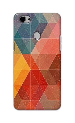 Image of Printed Hard Back Cover Case for Oppo F7 Back Cover (Crumpled Design) -1111