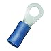 ASI 2052030 BF-M3 Ring Terminal, PVC Insulated Funnel Entry Crimp, Blue (Pack of 100)