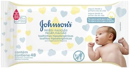 Lenços Umedecidos JOHNSON'S® Baby Recém Nascido, 48 unidades