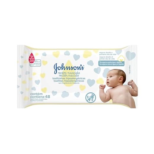 Lenços Umedecidos JOHNSON'S® Baby Recém Nascido, 48 unidades