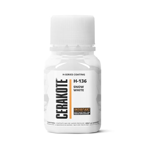 CERAKOTE (Oven Cure) H-Series Snow White [ 4oz ] H-136T - Our Ceramic Technology Combines Performance with Color on All- Metals, Polymers + More - (Part B) Included