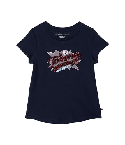 Image of Tommy Hilfiger Girls Sequin Flag Tee (Big Kids)