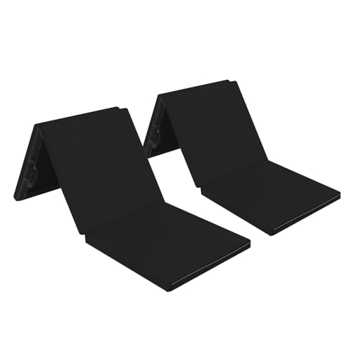 Matladin 6 Folding Tri-fold Gymnastics Gym Exercise Aerobics Mat 6ft x 2ft x 2in PU Leather Tumbling Mats with Hook & Loop Fastener for Stretching Yoga Cheerleading Martial Arts product thumbnail 12