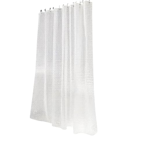 La mejor selección de Revestimientos de cortinas de ducha los más recomendados. 43 Stebcece Revestimiento de Cortina de Ducha con patrón de Efecto 3D, Ducha de baño, Impermeable, a Prueba de con Agujeros para decoración del hogar, Revestimiento de baño