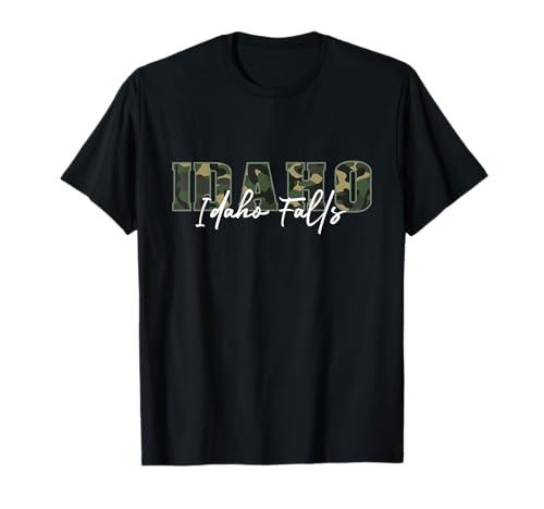 Idaho Falls Idaho Camo Novelty Graphic Souvenir T-Shirt