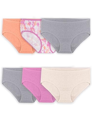 Fruit of the Loom Women's 360 Underwear, High Performance Stretch for Effortless Comfort, Available in Plus Size, Cotton Blend - Hipster - 6 Pack - Colors May Vary, 8