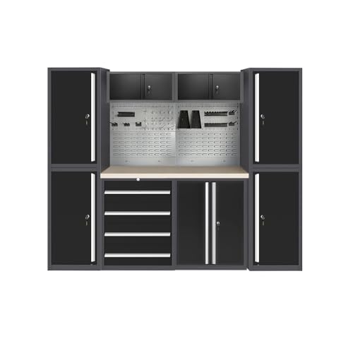 JZD Workshop Tool Cabinet Solution, Scratch-Resistant Steel Frame, Garage Organization