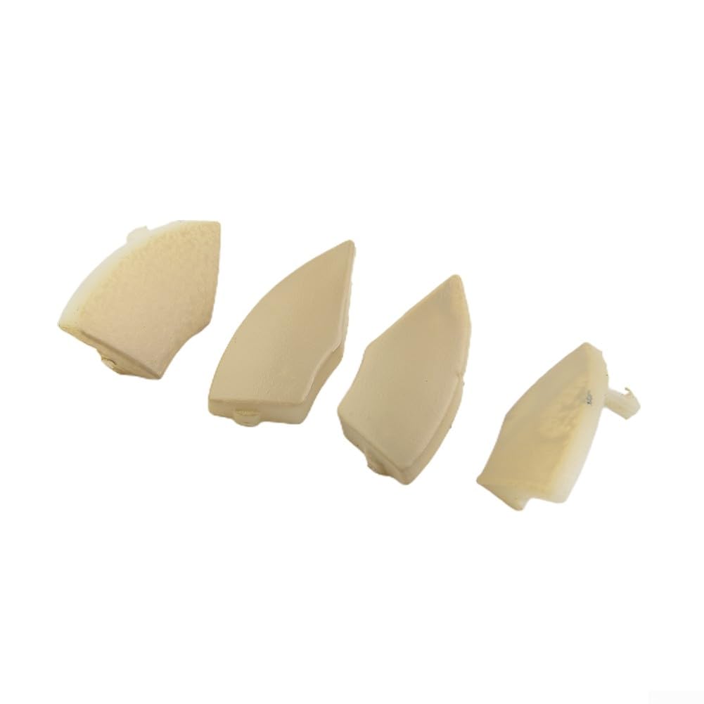 Oniissy 4 copripulsanti per auto, per Fiat 500 radio CD, colore beige, per rimozione, durata e uso di lunga durata