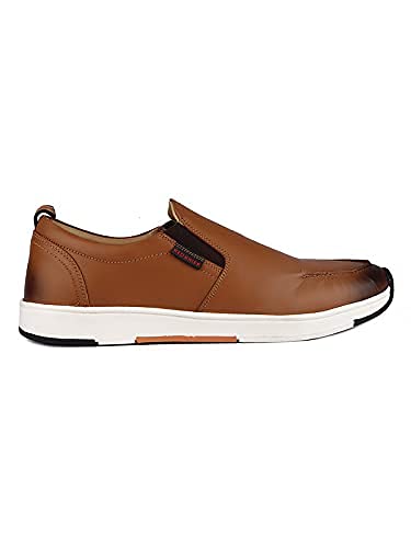 Image of Red Chief Black Leather Casual Shoes for Men RC3721
