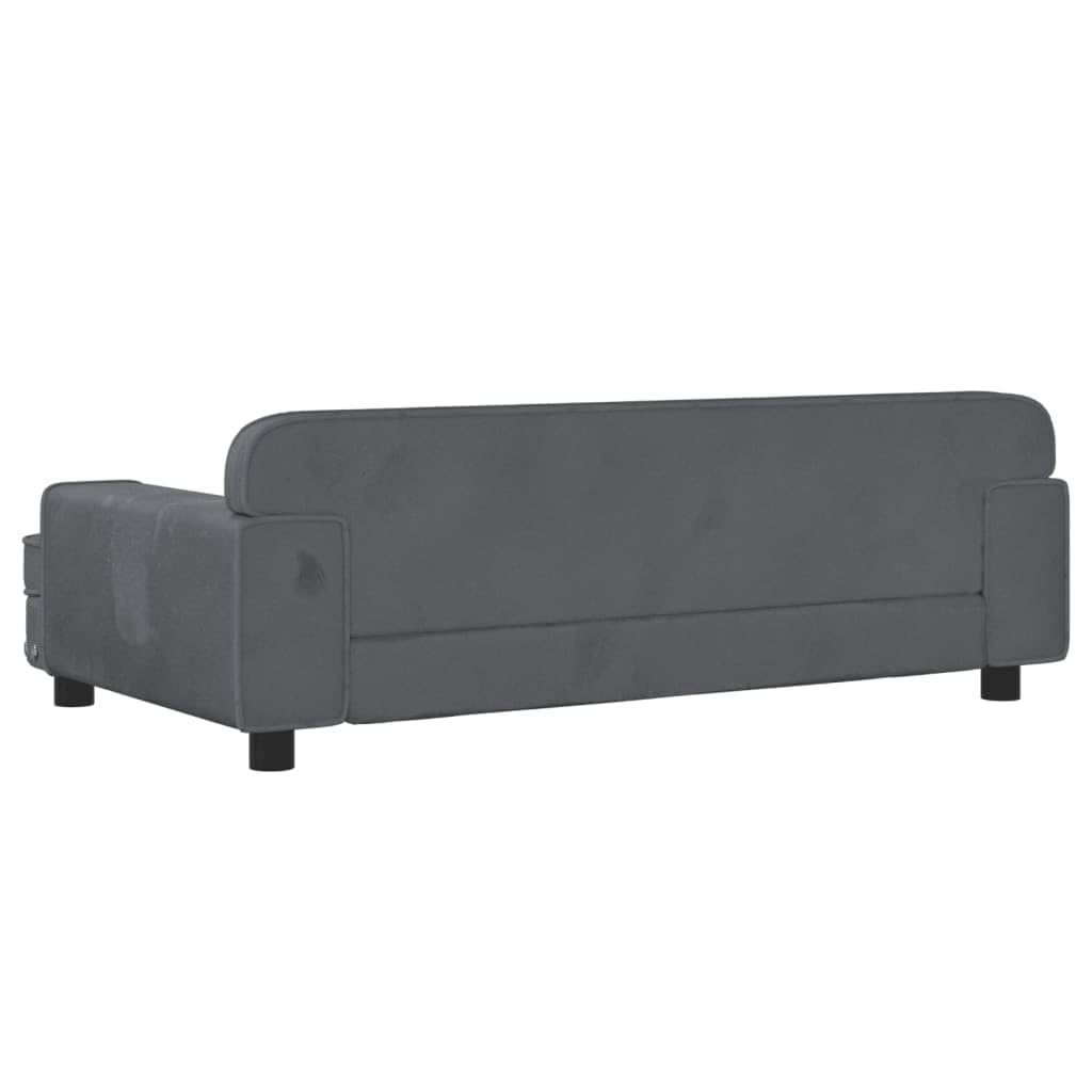 LAPOOH Lettino per Cani Grigio Scuro 90x53x30 cm in Velluto,Articoli per Animali,Animali Domestici - Articoli,Articoli per Cani,Lettini per Cani(SPU:171870)