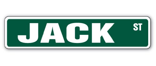 Jack Street Sign Childrens Name Room Sign | Indoor/Outdoor | 24" Wide