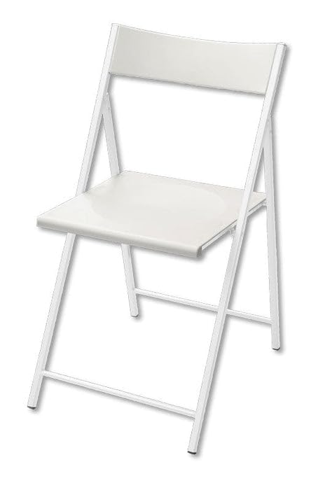 Set di 6 Sedie Pieghevoli con Carrello Assortiti in Acciaio - Bianco, Grigio e Nero