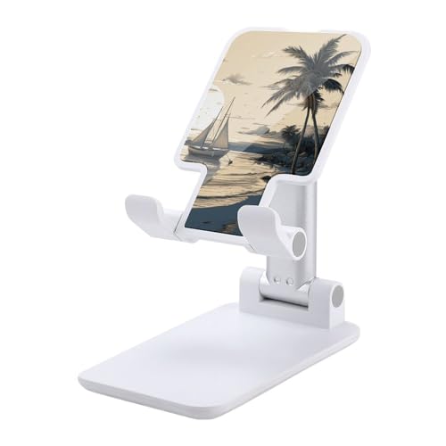 Support téléphone bureau réglable et pliable universel motif bateau