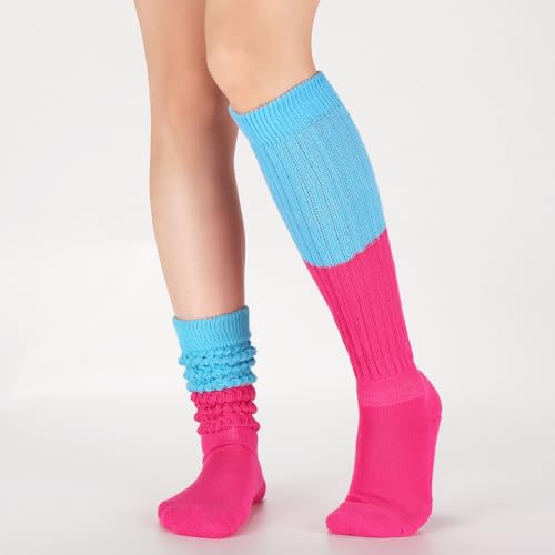 Image of Forwe 3 Pairs Slouch Socks for Women Size 9-11 Soft Extra Long Scrunch Knee High Boot Socks