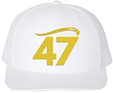 Army Universe 47 Gold Embroidery Trump Hair Trucker Hat Republicans Supporters Mesh Snapback Baseball Adult Cap, White