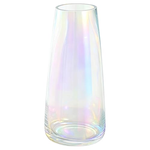 DRERIO Bunte Irisierte Glasvase - Moderne Hohe Vase für Blumen, Dekor im...