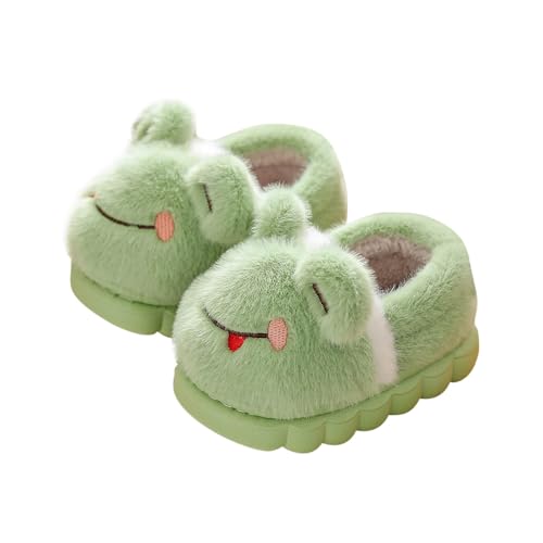 Zapatillas de invierno para niños y niñas, zapatillas de algodón de peluche, Q 197 Verde, 45.5 EU