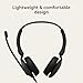 Jabra Evolve 10 Wired Headset with Noise-Cancelling Microphone for PC/Laptop Use, Easy USB-A Setup, TCO Certified, Lightweight Design, Inline Call/Volume Controls for Online Meetings, Black
