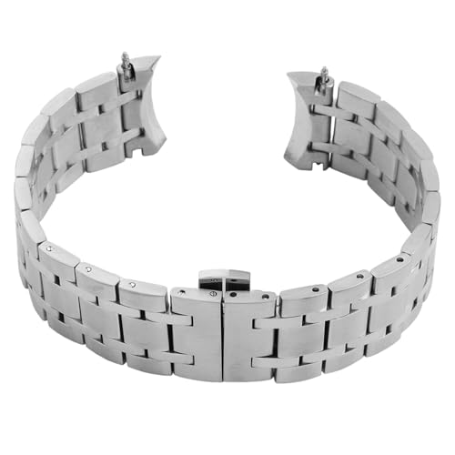 Bracelet montre 22mm acier inoxydable avec boucle pliante et extrémité courbe