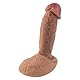 Roluck Dildo Anfänger Saugnapf Groß Dildo18 x 4.5 CM mit Starken Saugnapf Zwei Layer Flüssiges Silikon Real Dong Penis mit Adern Echter Eichel für Frauen Masturbation