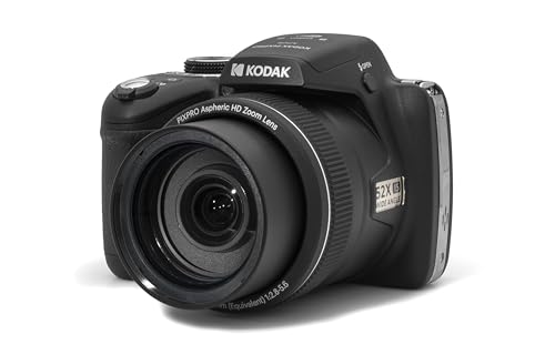 KODAK PIXPRO Astro Zoom AZ528-BK 16 MP Digital Camera with 52x Optical Zoom 24mm Wide Angle Lens 6 fps Burst Shooting 1080P Full HD Video Wi-Fi Connectivity and a 3" LCD Screen (Black)