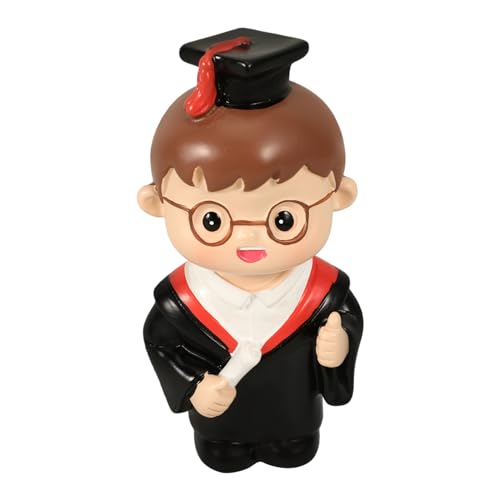 Parliky Decorazione Torta Laurea in Resina Statuetta Dottore Uomo per Feste Laurea e Addobbi Torta Sicura e Versatile