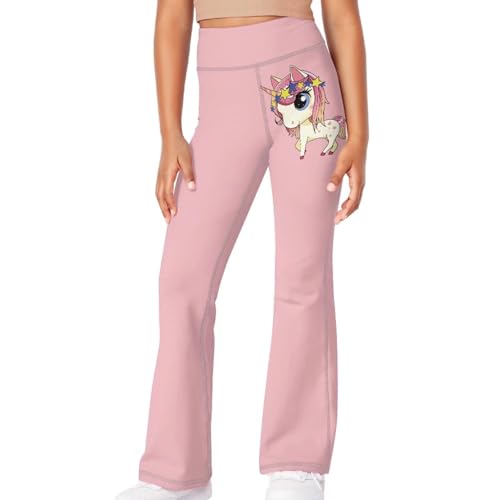 Girls Flared Pants for Yoga Fitness Running Dancing Sports High Waisted Tummy Tightening3