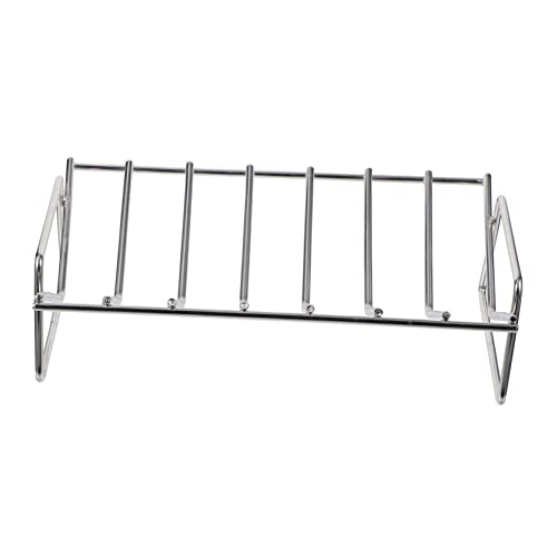 Kisangel Soporte de Costillas Inoxidable para BBQ Rejilla Portátil para Asar al Aire Accesorio para Jardín y Camping