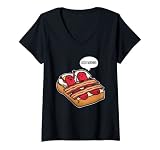 Mujer Eier & Speck - Pan tostada, huevo frito, jamón, desayuno, regalo Camiseta Cuello V