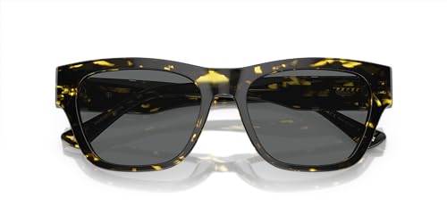 Image of Versace Man Sunglasses Havana Frame, Dark Grey Lenses, 55MM