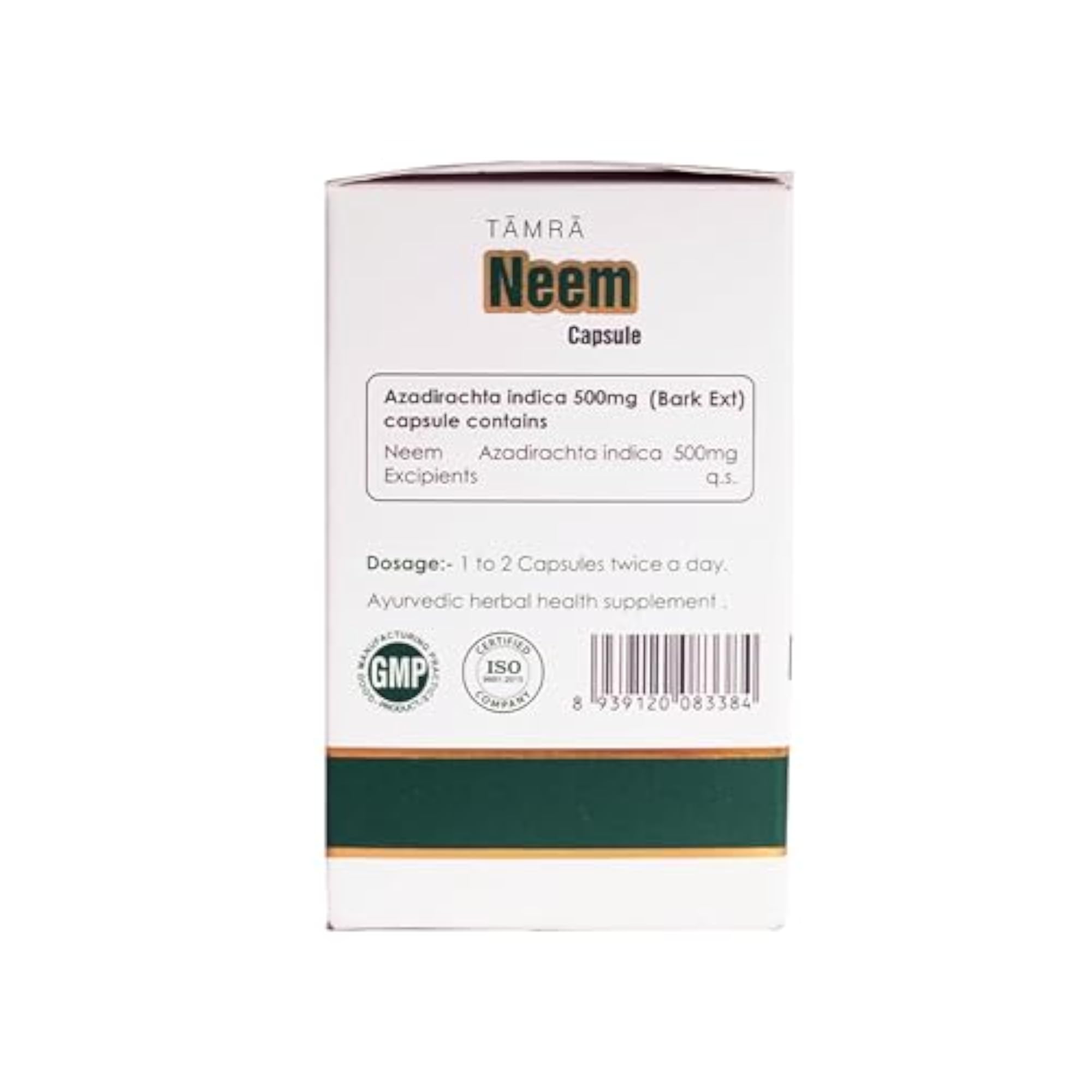 Tamra Ayurveda Neem Capsules, 30 Count