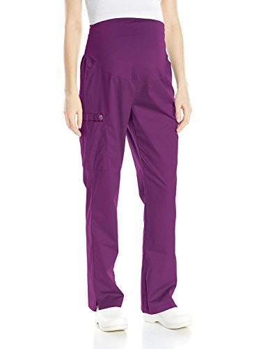 WonderWink 545XEGGP2XL Wonder Work - Pantalón Cargo de Maternidad para Mujer, Berenjena, Talla 2XL