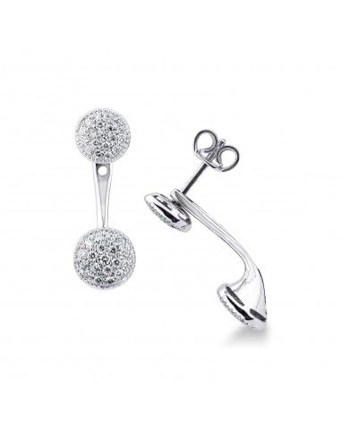 Orecchini in oro Bianco 18k con pendenti in diamanti.