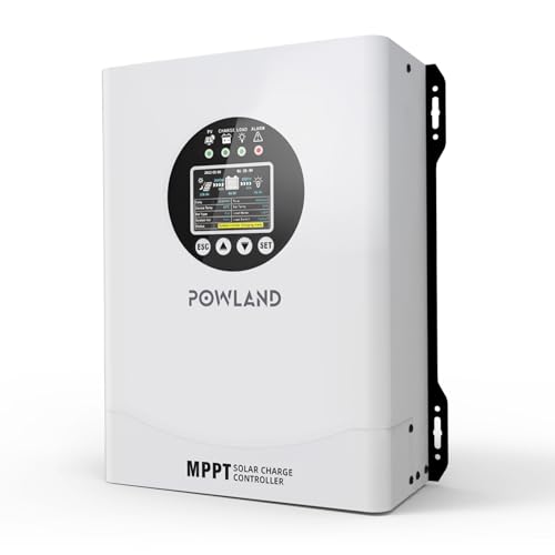 POWLAND 120A MPPT Solar Charge Controlle 12V/24V/36V/48V/60V/72V/84V/96V Auto,Max Input 230V Solar Charger, LCD Display Intelligent Regulator for AGM, Gel, Lithium ect
