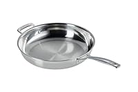 Le Creuset 3 Ply Stainless Steel Uncoated Frying Pan with Helper Handle, 32 cm