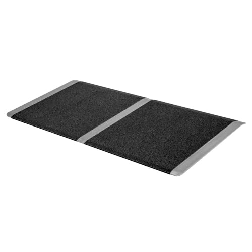 Wheelchair Door Threshold Ramp, Rises Up to 2-5/8" H, Silver Spring, 32" W