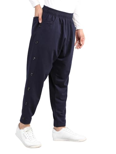 Image of CHKOKKO Men Casual Track Pant Gym Workout Lower with Pocket Navy XXL