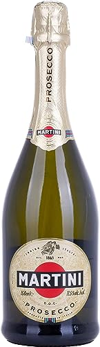 MARTINI Prosecco Vino Espumoso, 11,5% ABV, 6 x 75cl / 750ml, Vino Italiano Seco y Rico