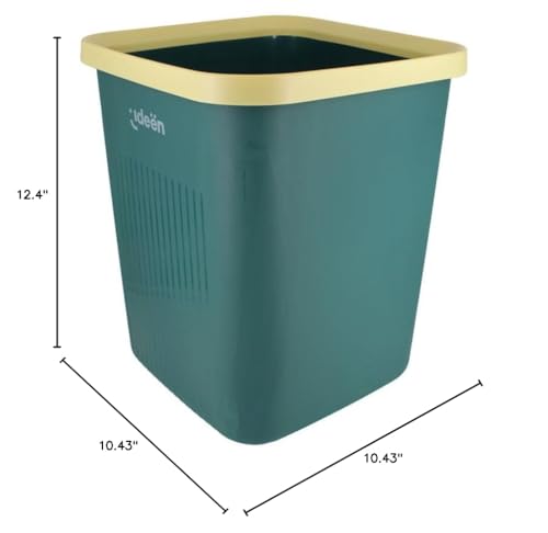 Caneca de basura compacta 26 cm verde y amarilla miniatura 4